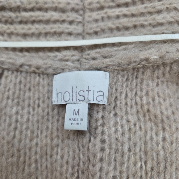Holistia Alpaca Blend Tan Duster Cardigan with Pockets Women’s Size M - Picture 5 of 10
